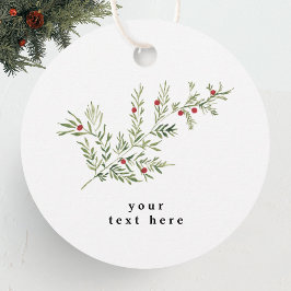 blommigt för elegant av vattenfärg-christmas gåvor etiketter