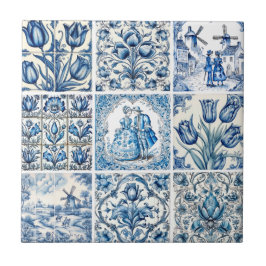 blommigt för elegant Blue land Kakelplatta