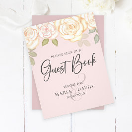 Blommigt för elegant bröllop av  om gäst Bok Reklamblad