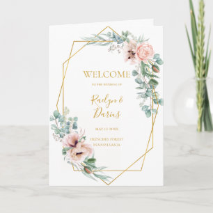 Blommigt för elegant Bröllopsprogram i vikt Program