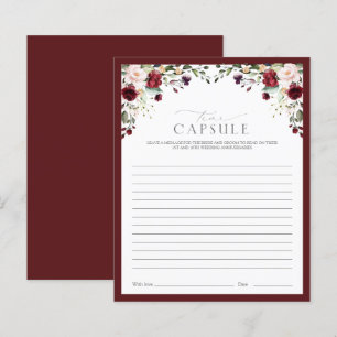 Blommigt för elegant Burgundy Time Capsule- - spel