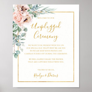 Blommigt för elegant Ceremonisk signatur som in Poster