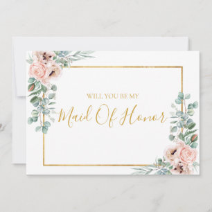  Blommigt för elegant   Frieri kort för Maid of ho