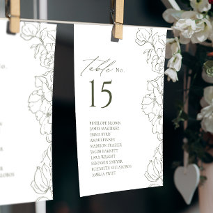 blommigt för elegant grönt bord sätesdiagram för s inbjudningar