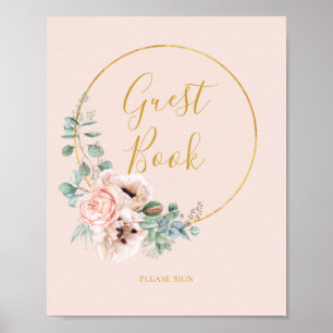  Blommigt för elegant   Inkräktad gästskylt Bok Poster