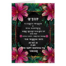 blommigt för elegant med dynamiskt färg hälsningskort