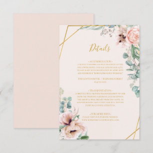Blommigt för elegant Pastelldetaljer Tilläggskort