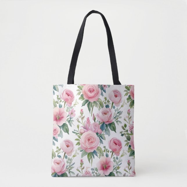 blommigt för 👜 Elegant - Snyggt och mångsidighet Tygkasse (Framsida)