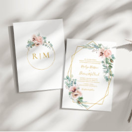  Blommigt för elegant | Traditionell Bröllop Inbjudningar