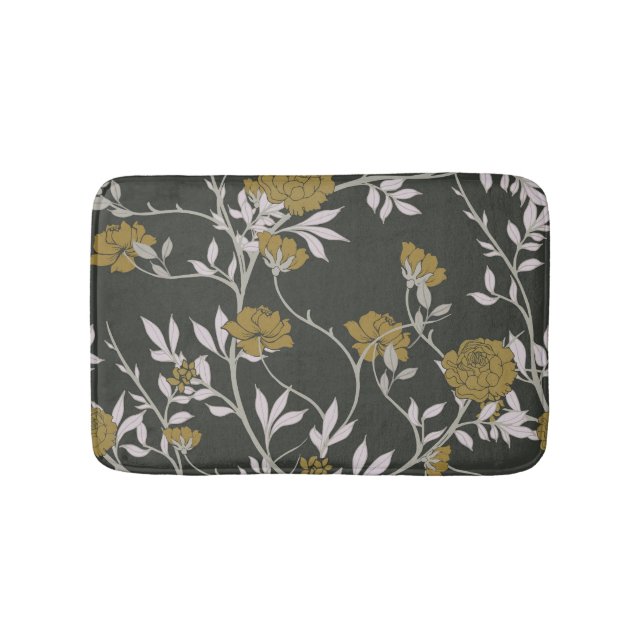 blommigt för elegant: vintage mönster design. badrumsmatta (Framsidan)