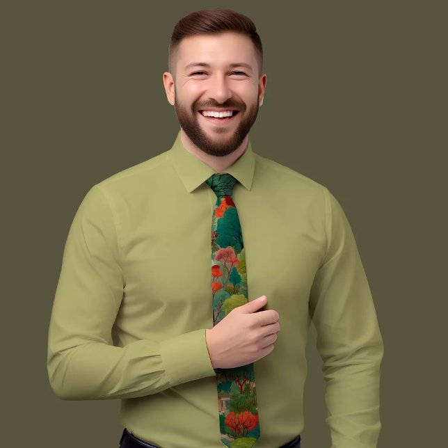 Blommigt för elegantens Grönt  Slips (Skapare uppladdad)