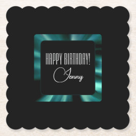 Blommigt för Emerald Grönt - Elegant, modern desig Underlägg Papper