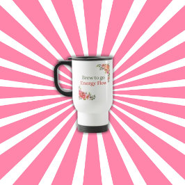 Blommigt för energiflöde - resekaffe mug resemugg