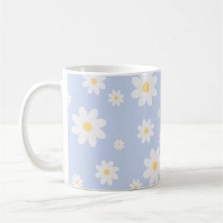 Blommigt för enkel Classy White-Daisy Kaffemugg