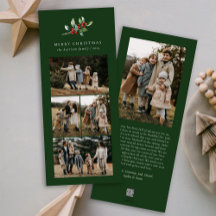 Blommigt för enkel julfärgsfärg Photo Collage