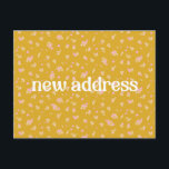 Blommigt för färgad Gult Vi Flyttat ny Flytta i he Vykort<br><div class="desc">Blommigt för färglös Gult Vi Flyttat ett nytt vykort för Flytta hemma</div>