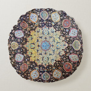 Blommigt för färgad Vintage Mandala Persian Matta Rund Kudde