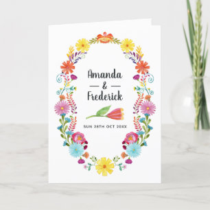 Blommigt för färgen Watercolor Mexican Fiesta Bröl Program
