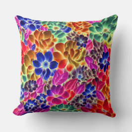 Blommigt för färgstark Abstrakt #67 - Kudde