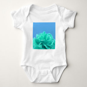 Blommigt för färgstark blå Grönt T Shirt