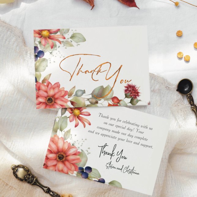 Blommigt för färgstark Daisy Wildblommes vattenfär Tack Kort (Skapare uppladdad)