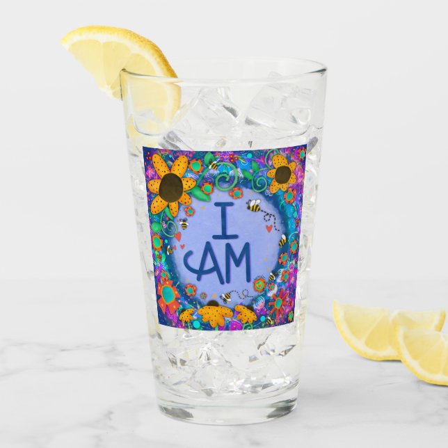 Blommigt för färgstark visklik Daisy som jag inspi Glaskopp (Framsida Ice)