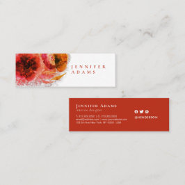 Blommigt för finfärgning av  Guld Mini Visitkort