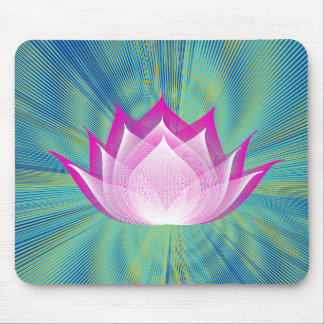 Blommigt för Fire Lotus Black Teal Rosa Grönt Tem Musmatta