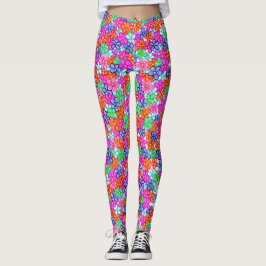 Blommigt för flerfärgade blommor, illustration av  leggings