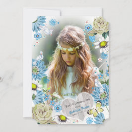 Blommigt för första Heligan av gemenskap för snygg Inbjudningar