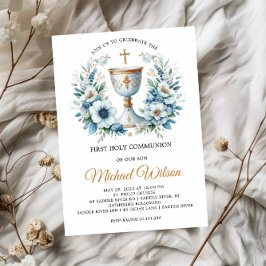 Blommigt för första Heligan av gemenskap för välsi Inbjudningar