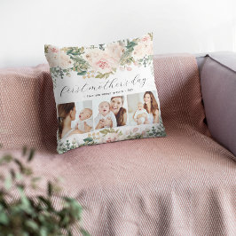Blommigt för första Mors dag-fotokollage Kudde