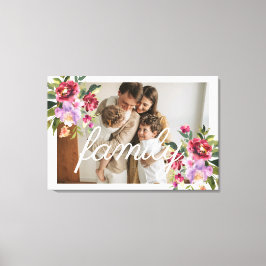 blommigt för fototypografi av anpassningsbar-famil canvastryck