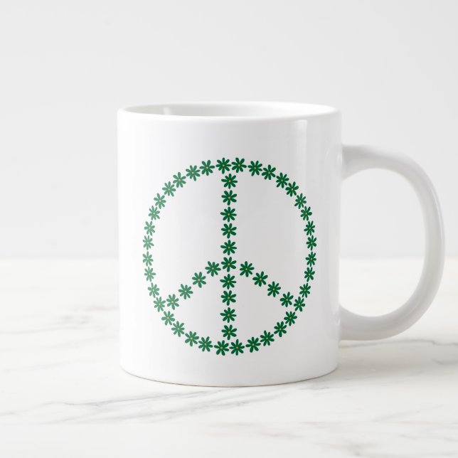 Blommigt för fred jumbo mugg (Höger)