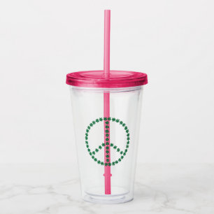 Blommigt för fred take away mugg