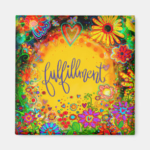 Blommigt för fullföljd Söt Roligt Modern inspirivi Magnet