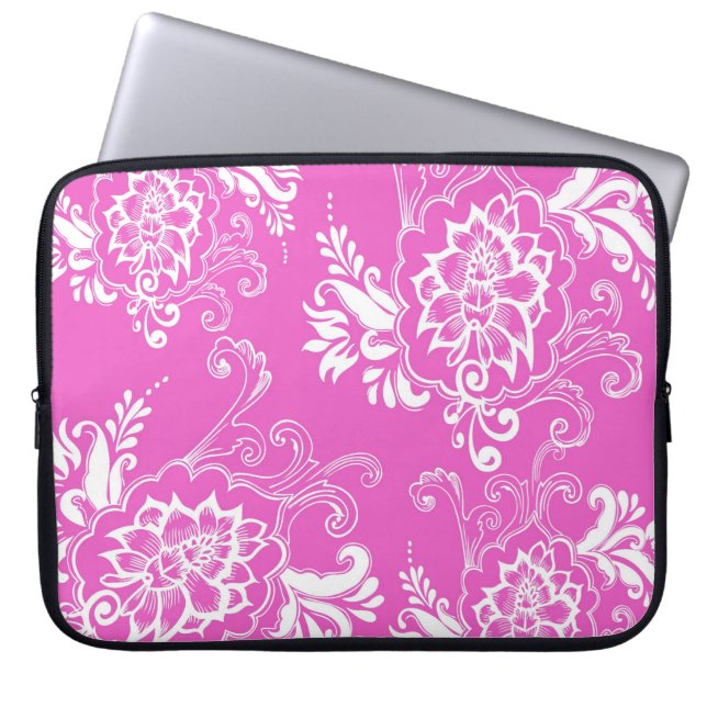blommigt för gigantisk, elegant, klassisk, snyggte laptop sleeve (Framsidan)