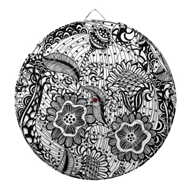 Blommigt för Girly Abstrakt Piltavla (Framsidan)