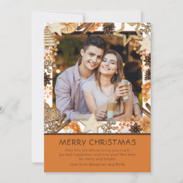 Blommigt för god jul vattenfärgsvinter