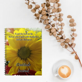 Blommigt för Gratitude Journal Gult Daisy, , foto Anteckningsbok