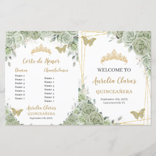 Blommigt för Grönt av budgetsaldo Quinceanera XV P