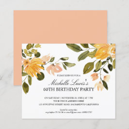 blommigt för grönt av chicens Gult 60:E FÖDELSEDAG