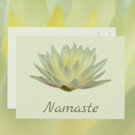Blommigt för Grönt av för Namaste Lotus Waterlily Vykort