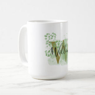 Blommigt för Grönt av personlig - Kaffemugg