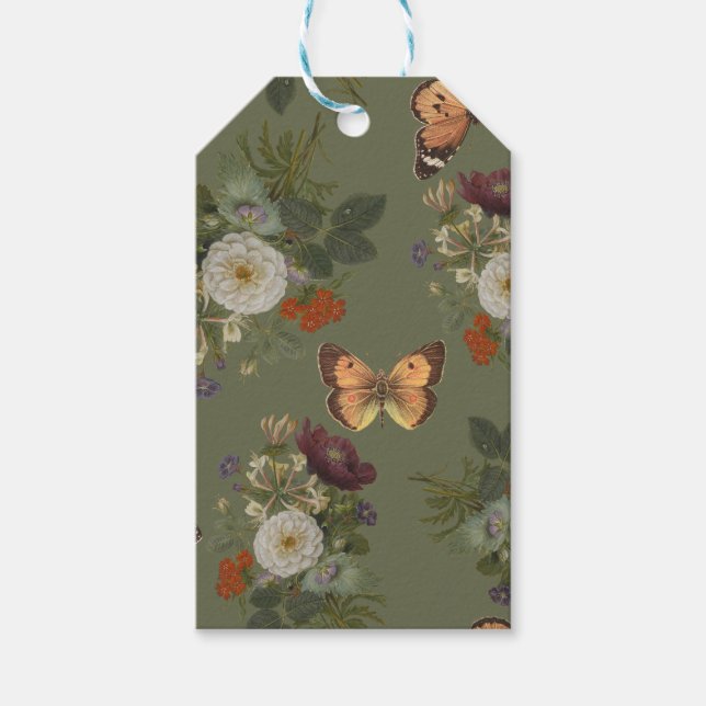 Blommigt för grönt: Enchanted Garden Presentetikett (Framsidan)