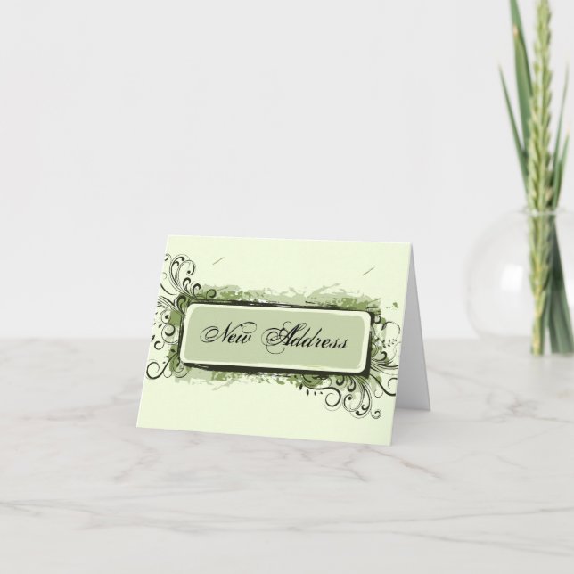 Blommigt för gröntens Abstrakt Förändring av Adres Meddelande (Framsida)