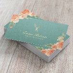 Blommigt för Hair Stylist-Vintage, Elegant Linen Visitkort<br><div class="desc">Hårda Eleganter för Blommigt av Stylist-Vintage Linen-Affärskort.</div>