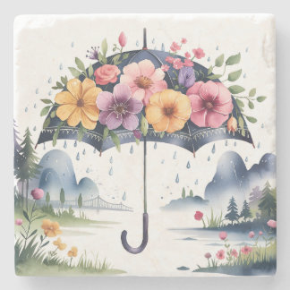 Blommigt för hållbart och dekorativt dricksskydd stenunderlägg