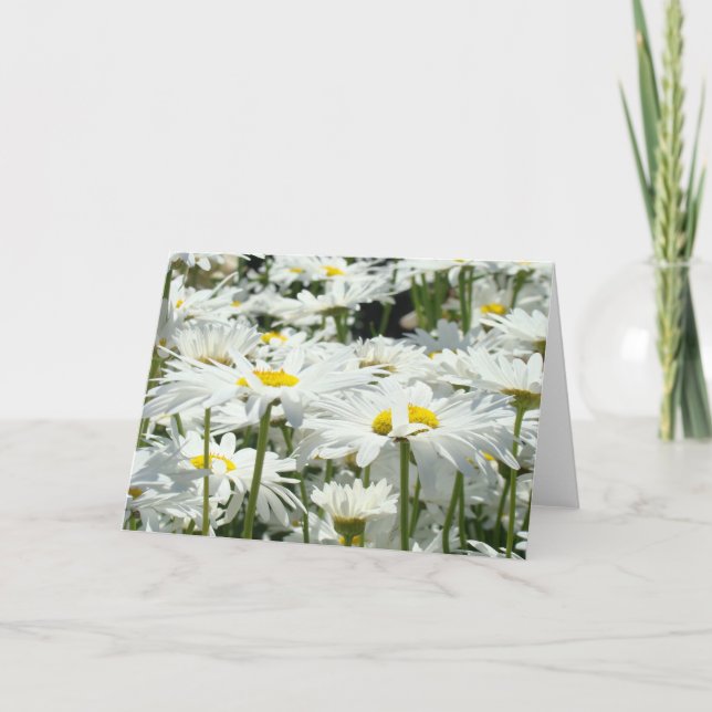 Blommigt för hälsningskort anpassningsbar Vit Dais Kort (Framsida)