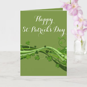 Blommigt för hälsningskort för saint patrick's day kort